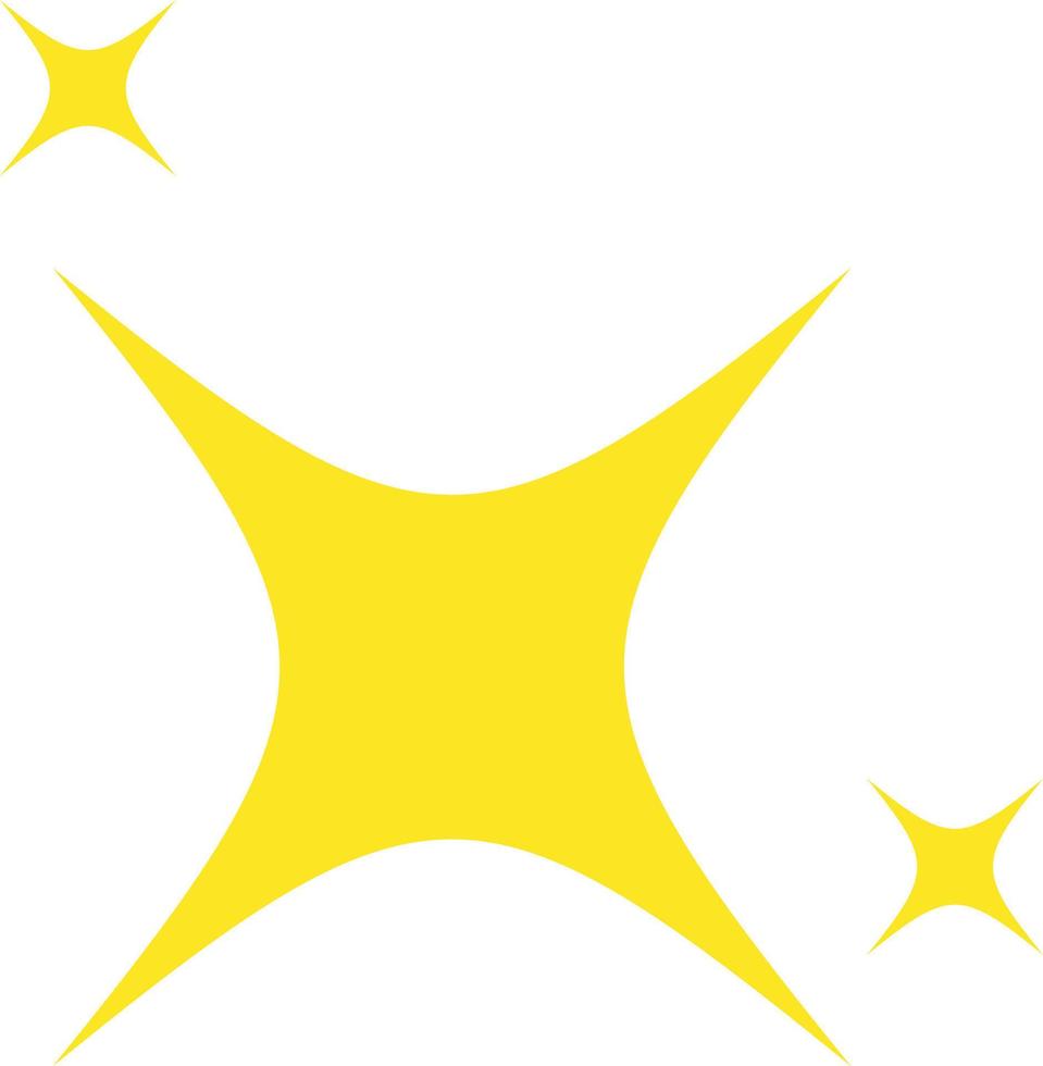 Star bright yellow Christmas decoration. vector