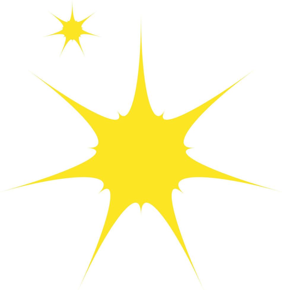 Star bright yellow Christmas decoration. vector