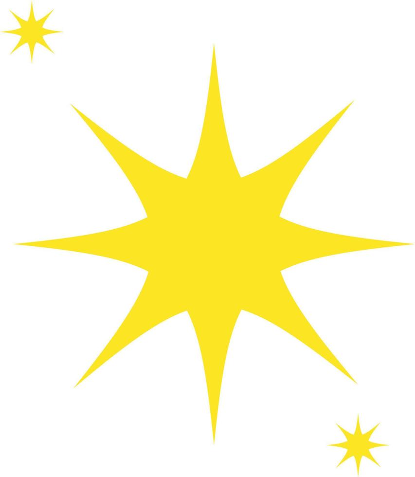 Star bright yellow Christmas decoration. vector