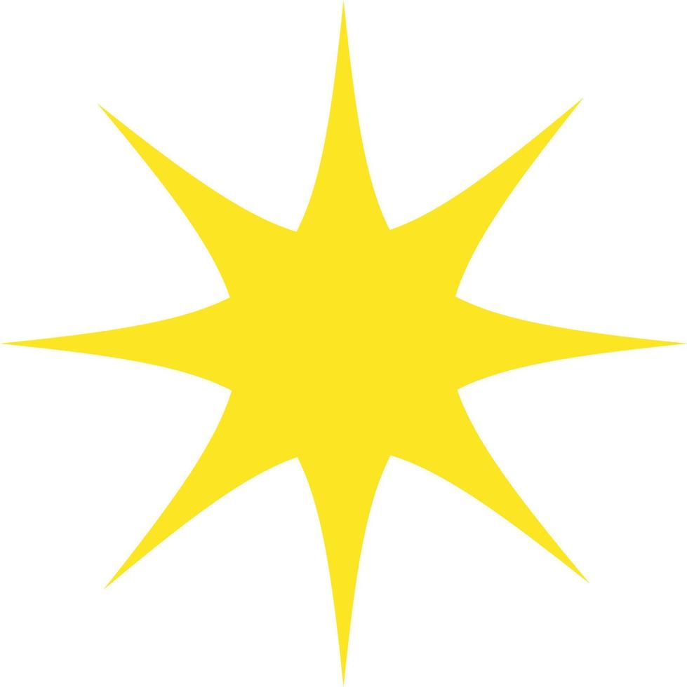 Star bright yellow Christmas decoration. vector