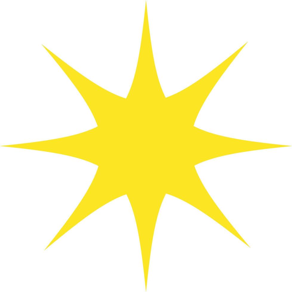 Star bright yellow Christmas decoration. vector