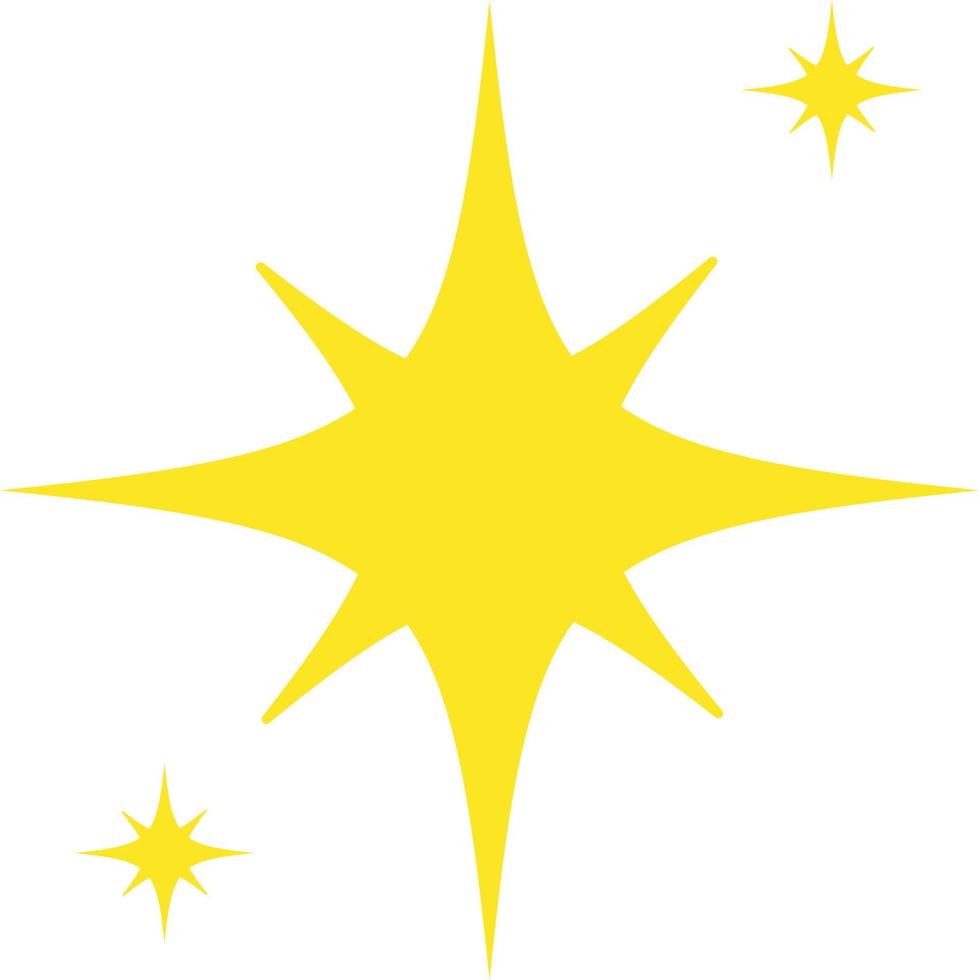 decoración de navidad amarilla brillante estrella. vector