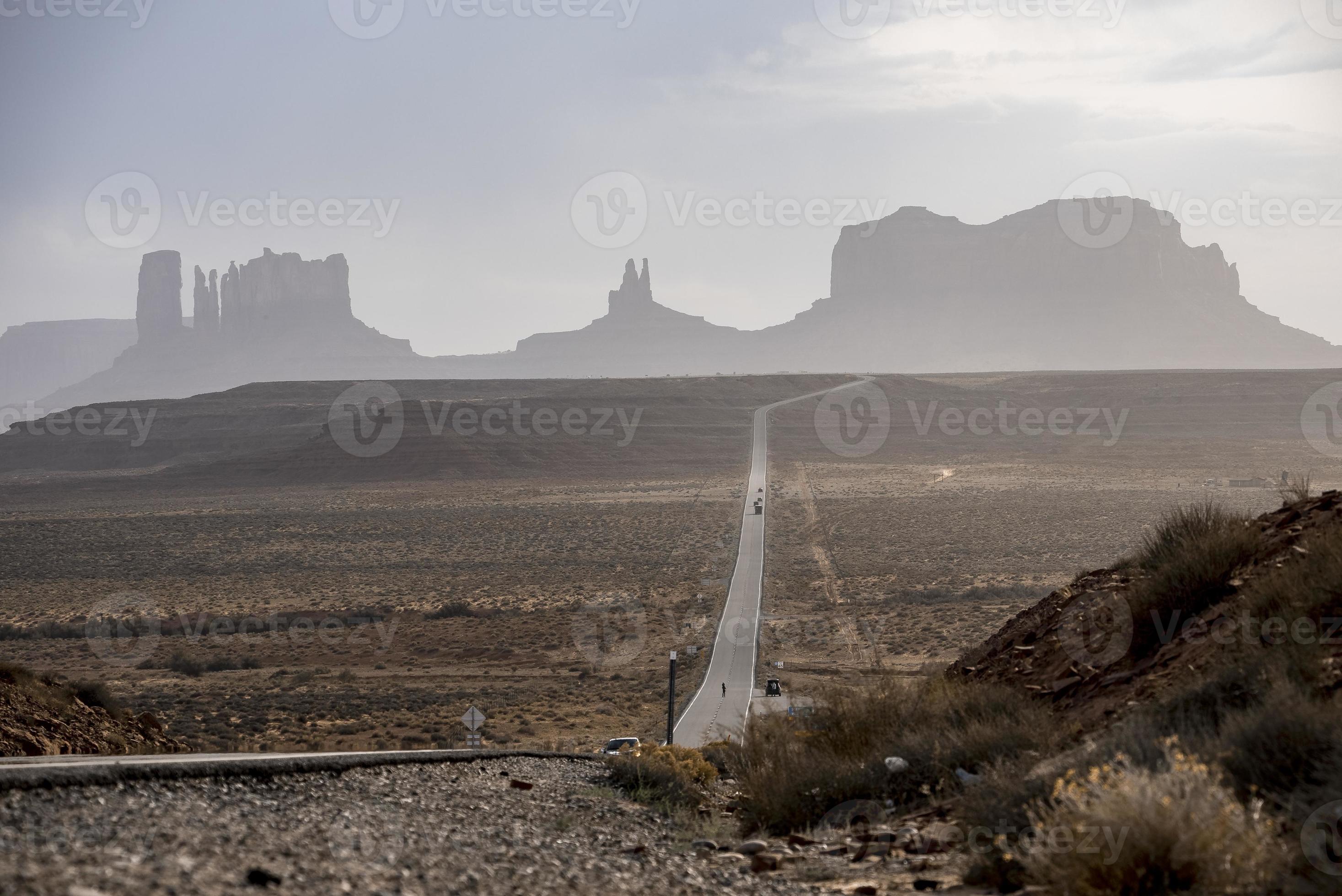 Amazing timelapse view of the infinite road near Monument Valley