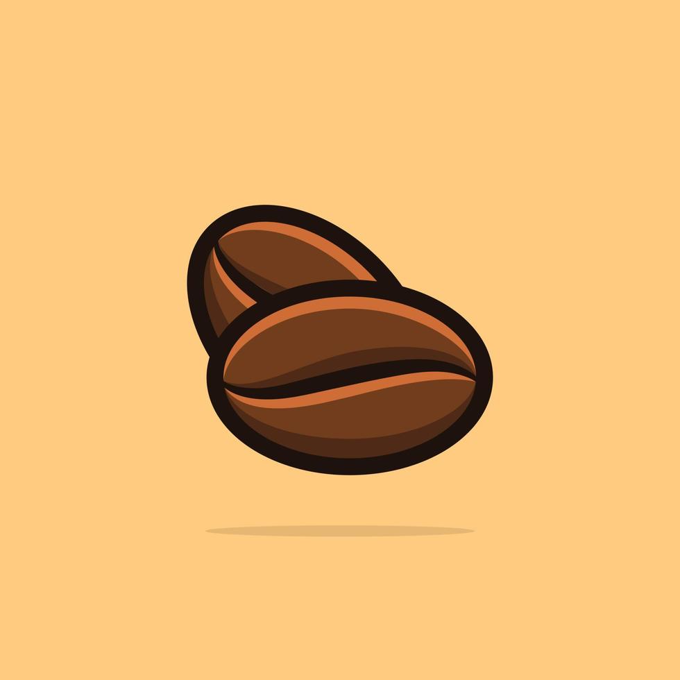 Twins beans Cartoon Vector Icon Illustration. Food And Drink Icon Concept Isolated Premium Vector. Flat Cartoon Style