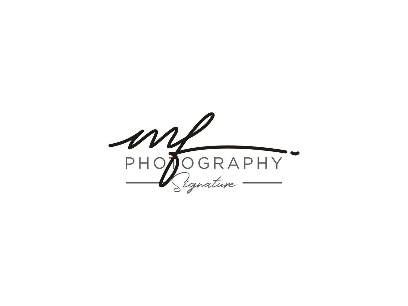 Letter MF Signature Logo Template Vector