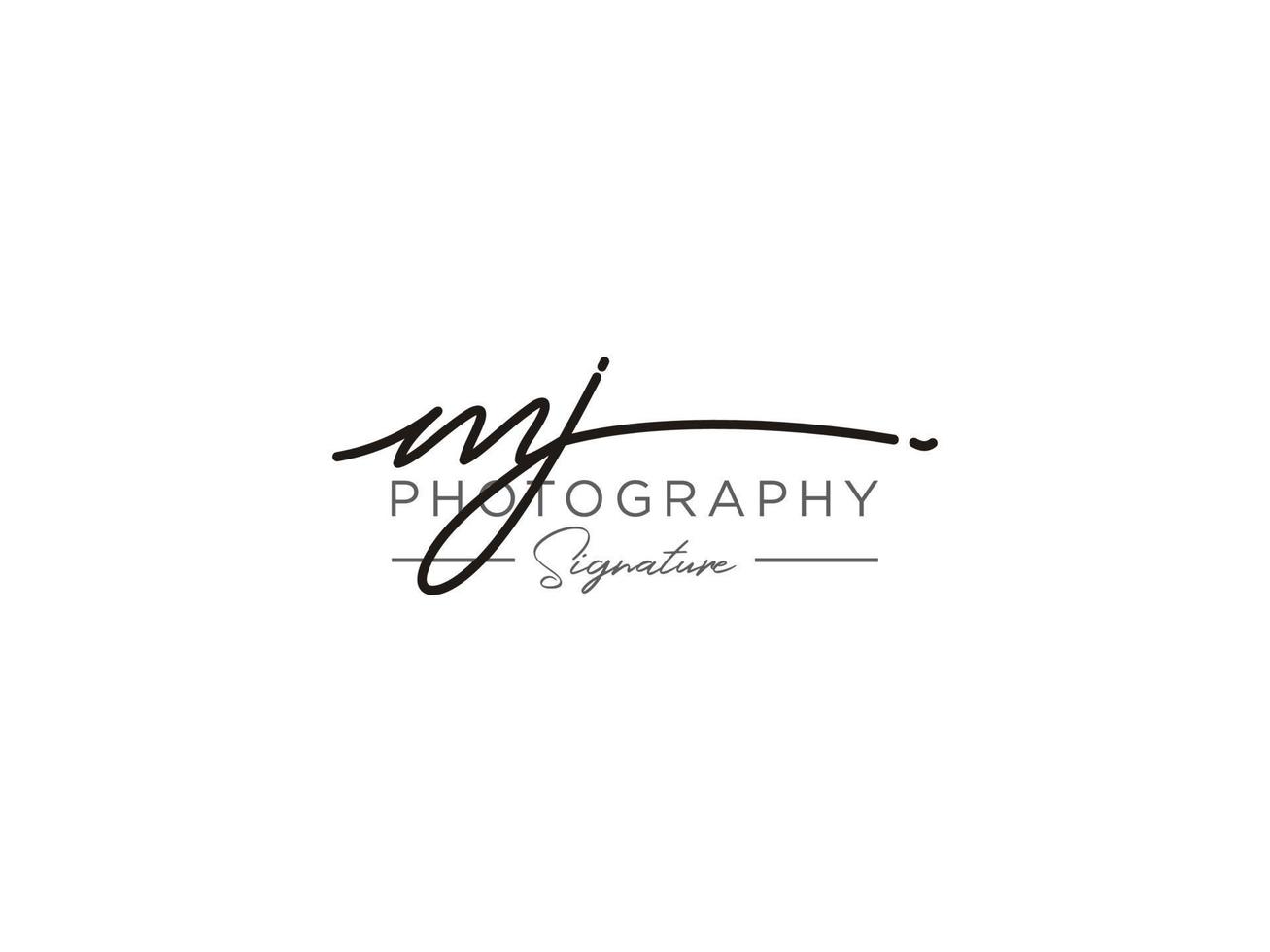Letter MJ Signature Logo Template Vector