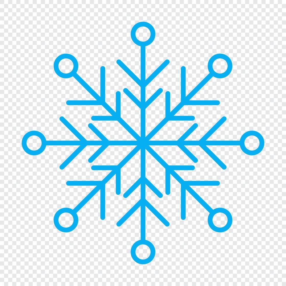 copo de nieve. icono de copo de nieve. icono de copo de nieve simple en el diseño de estilo de línea. símbolo de copo de nieve de nieve. ilustración vectorial vector