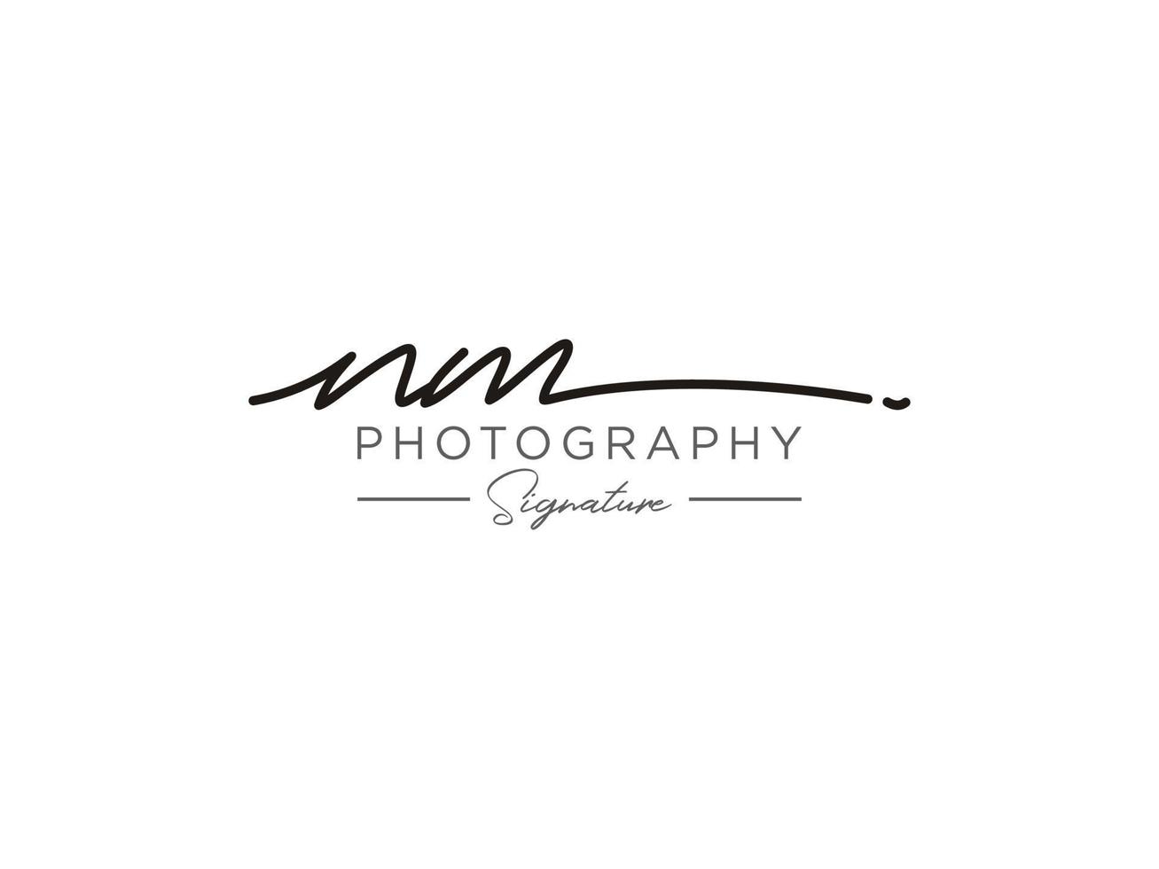 Letter NM Signature Logo Template Vector