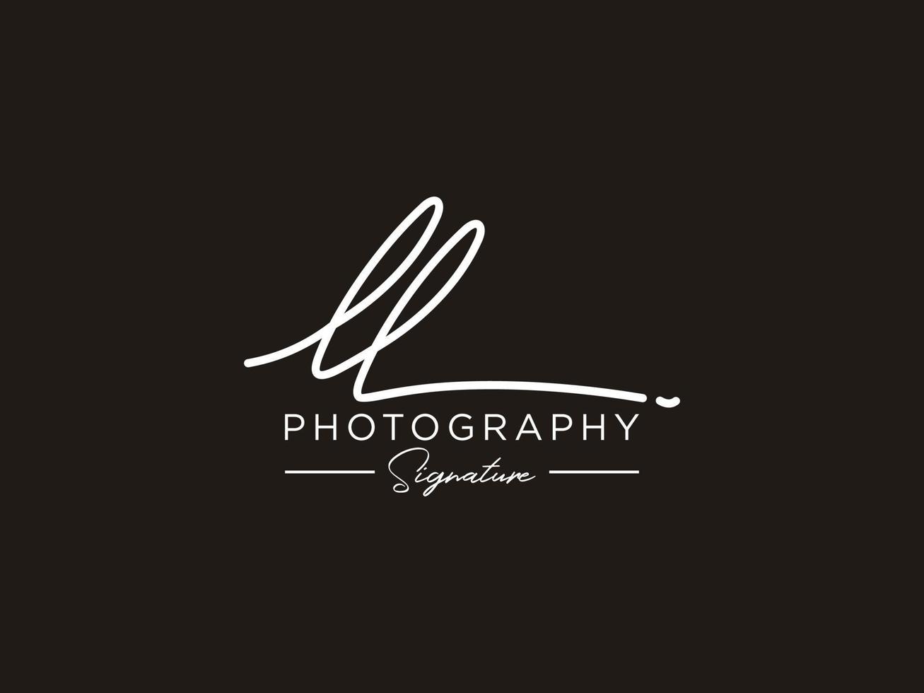 Letter LL Signature Logo Template Vector