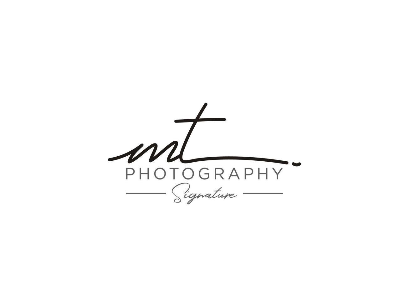 Letter MT Signature Logo Template Vector