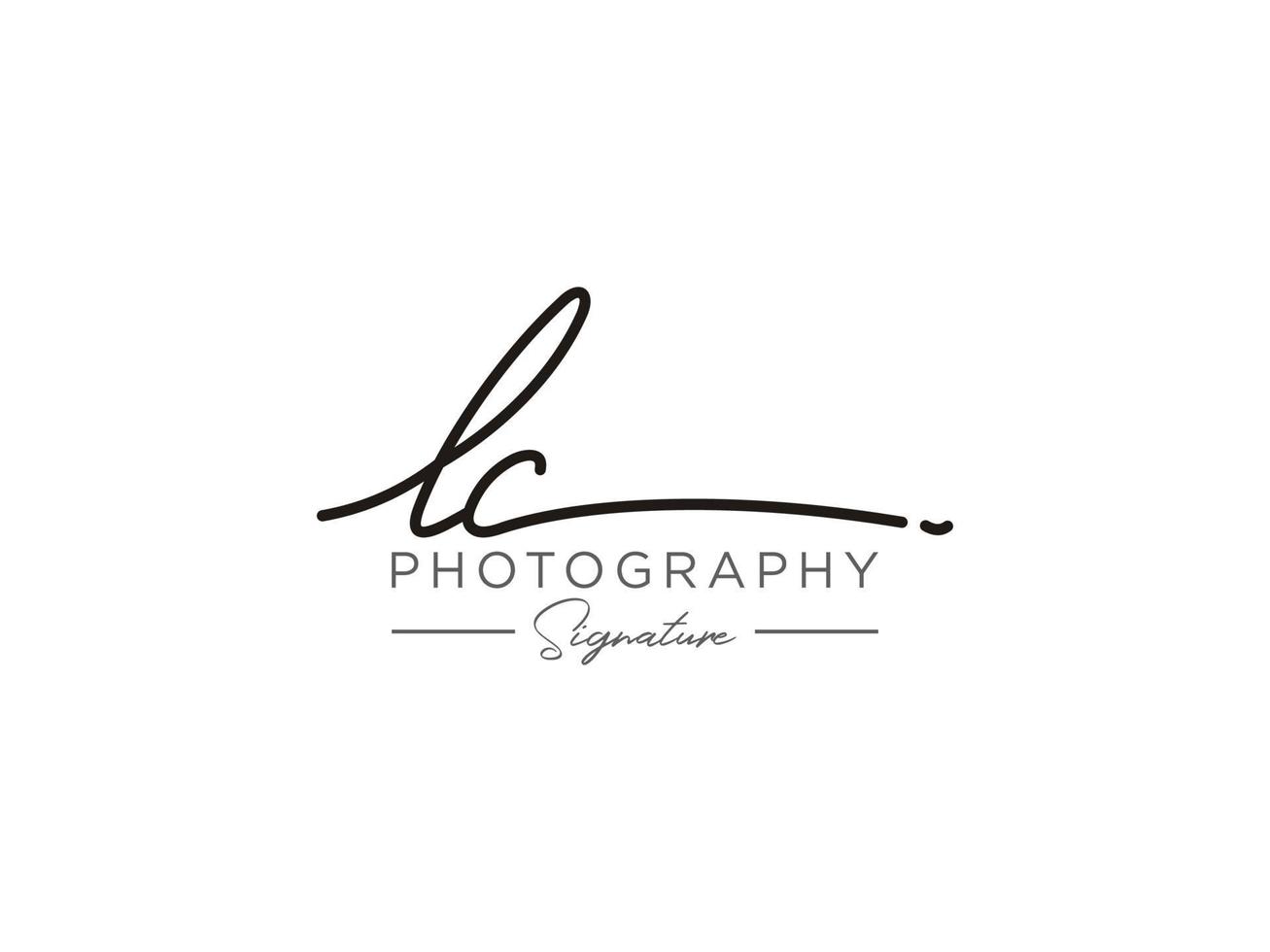 Letter LC Signature Logo Template Vector