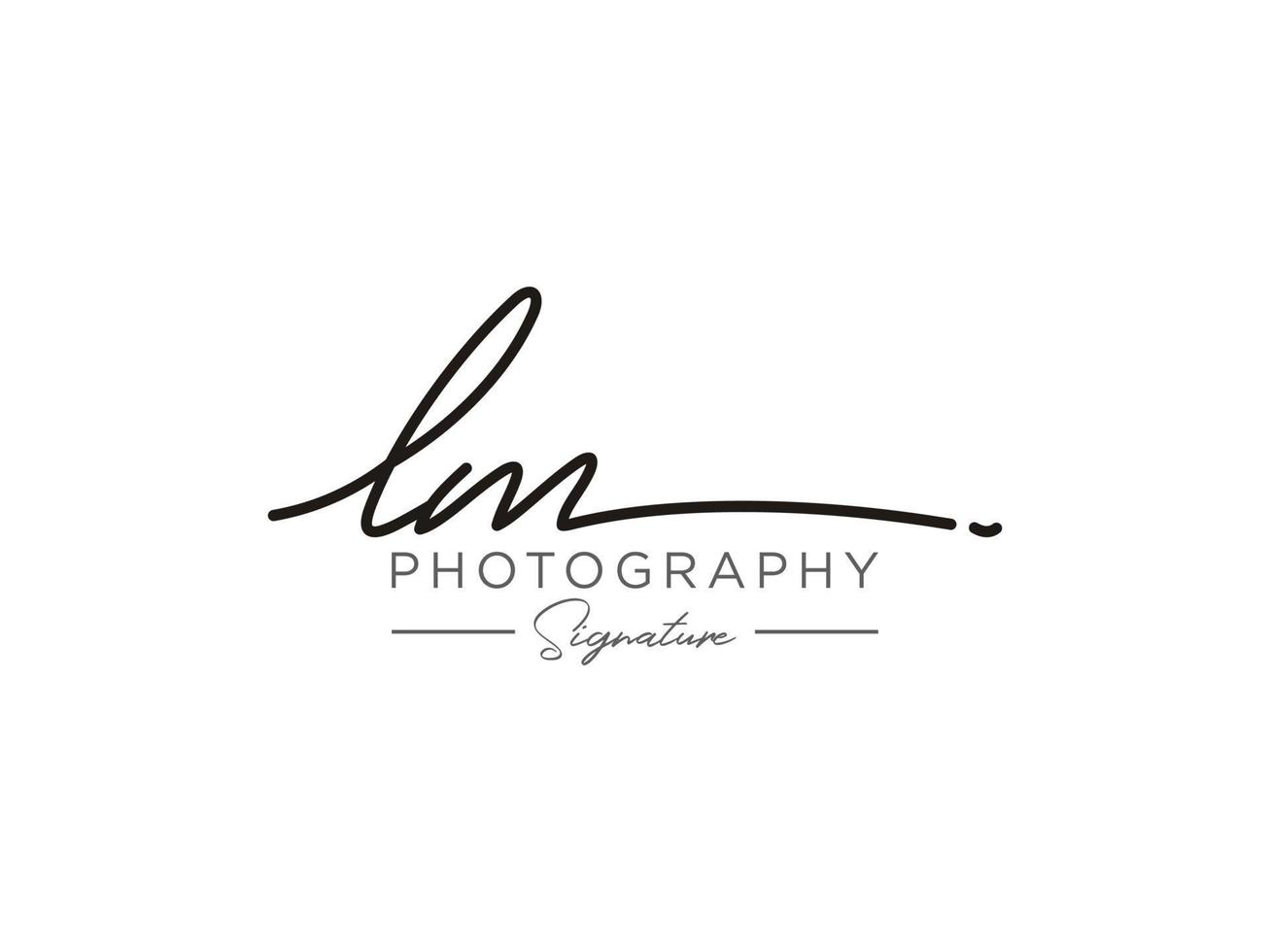 Letter LM Signature Logo Template Vector