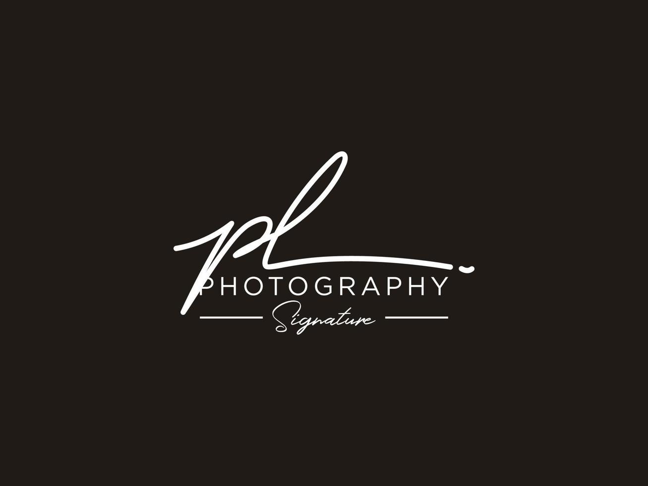 Letter PL Signature Logo Template Vector