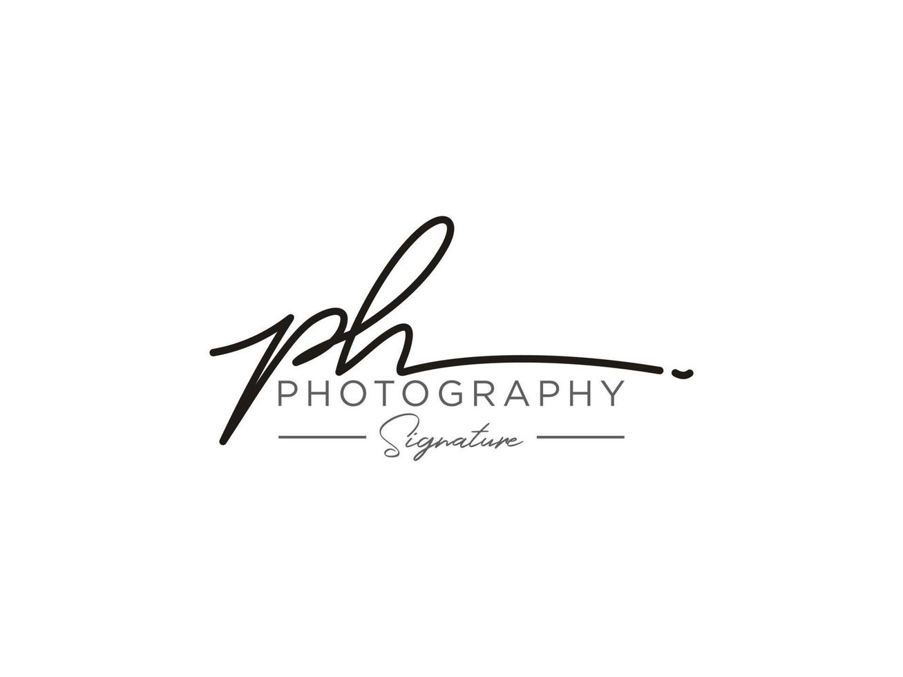 Letter PH Signature Logo Template Vector