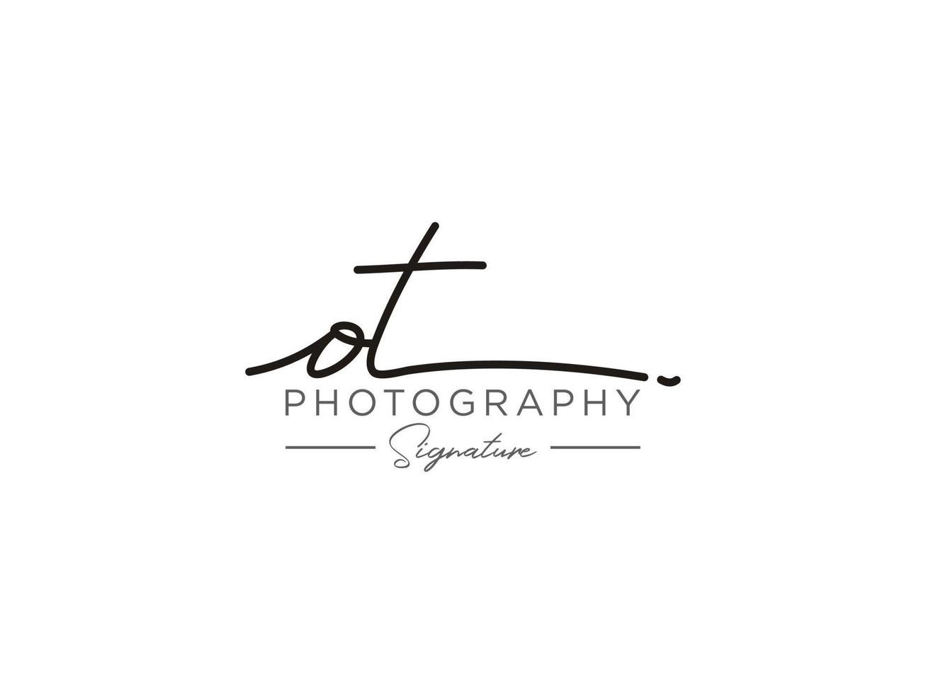 Letter OT Signature Logo Template Vector