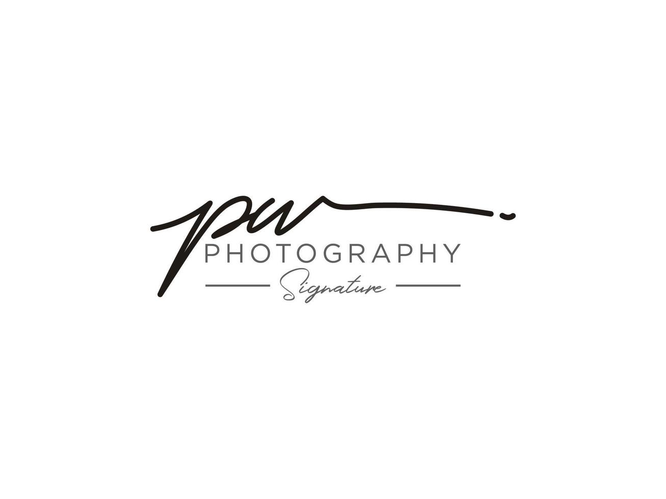 Letter PW Signature Logo Template Vector
