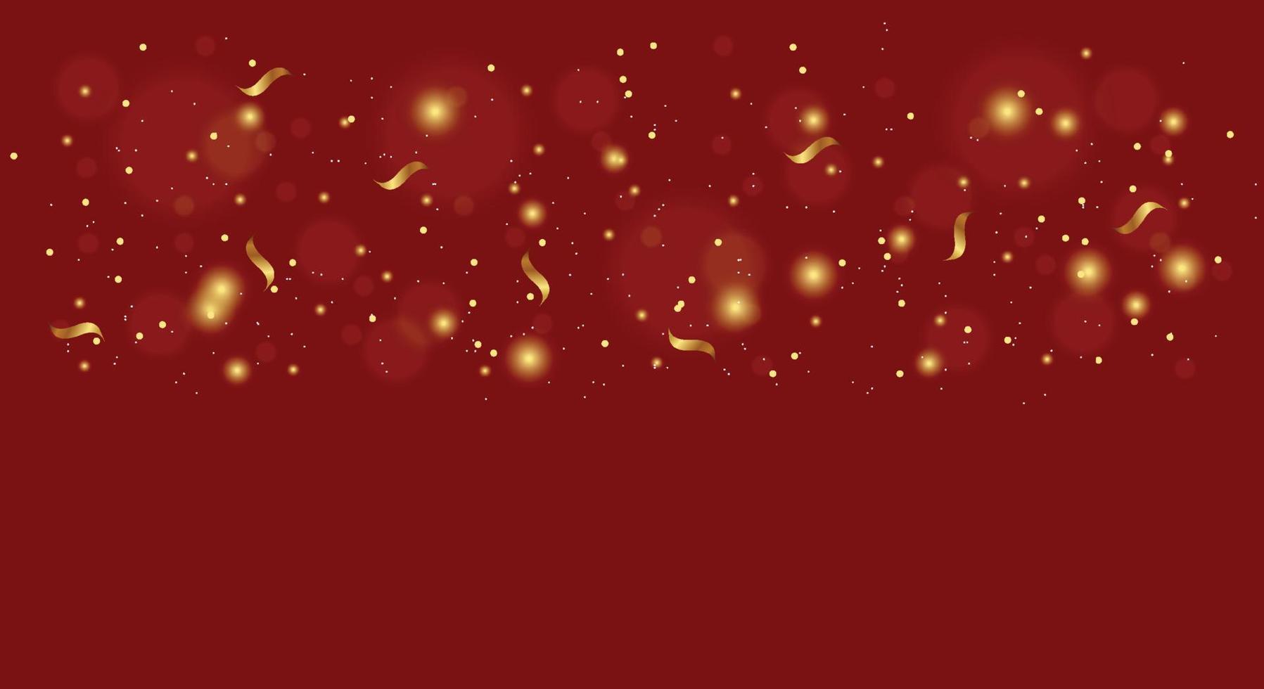 Red bokeh of lights on black background vector