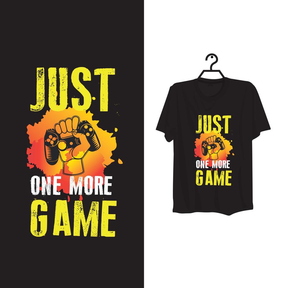 Typography gaming t shirt design. vector