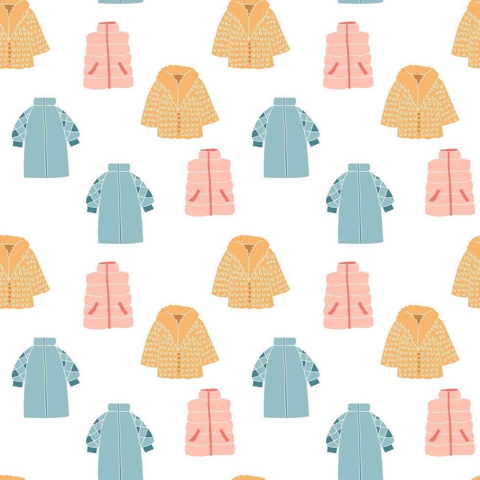 Seamless pattern of outerwear. vector illustration