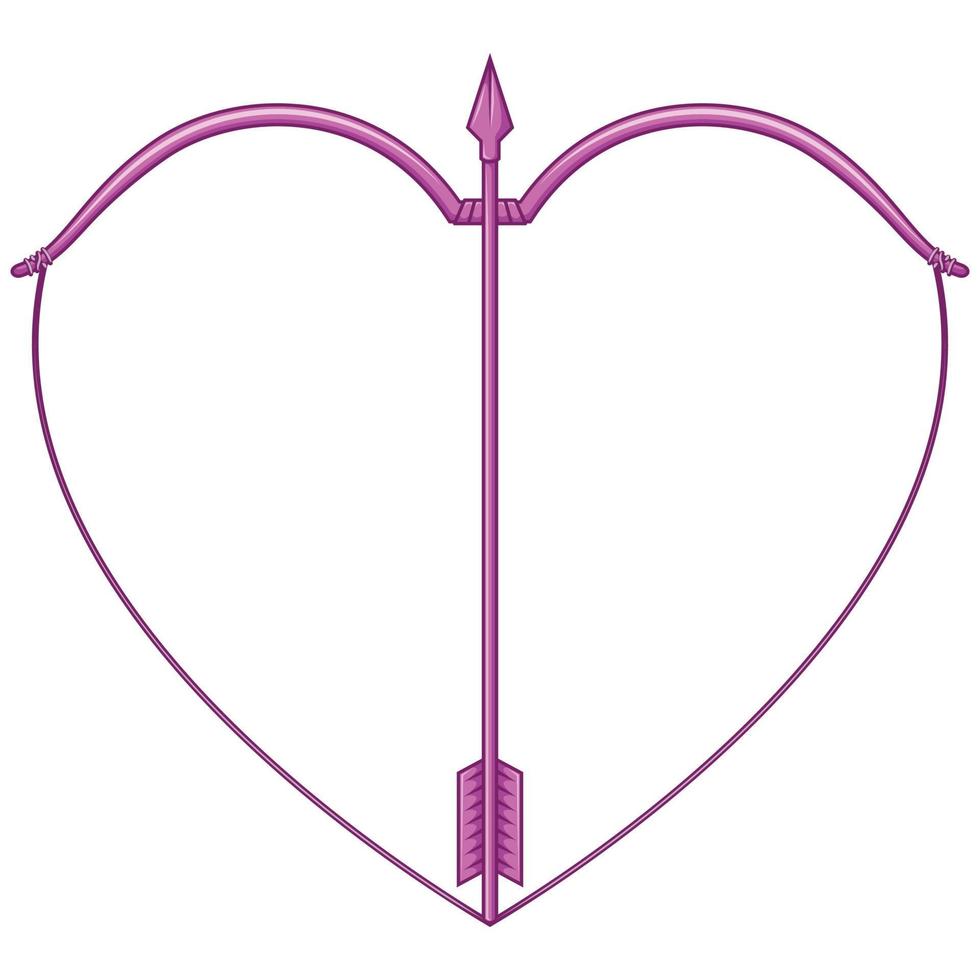 diseño de vector de arco y flecha de san valentín