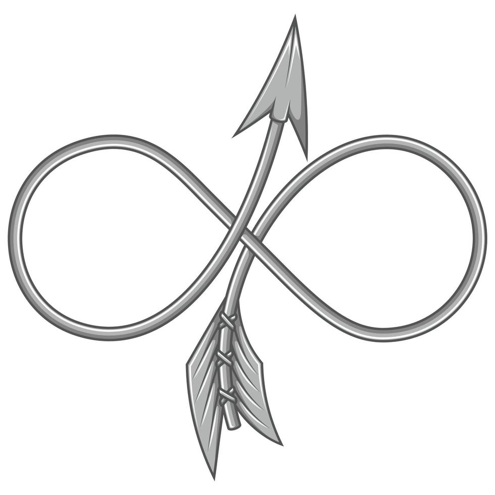 infinity shaped arrow vector design