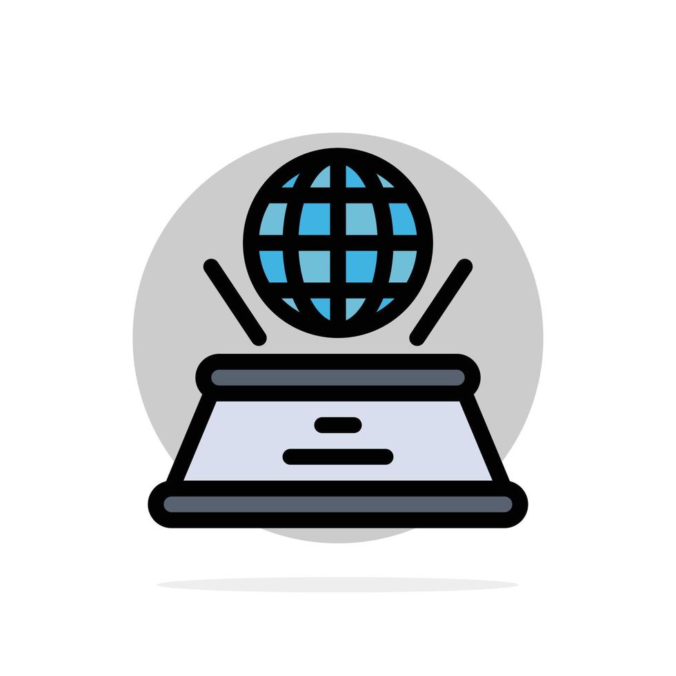 World Hologram Imagination Presentation Abstract Circle Background Flat color Icon vector