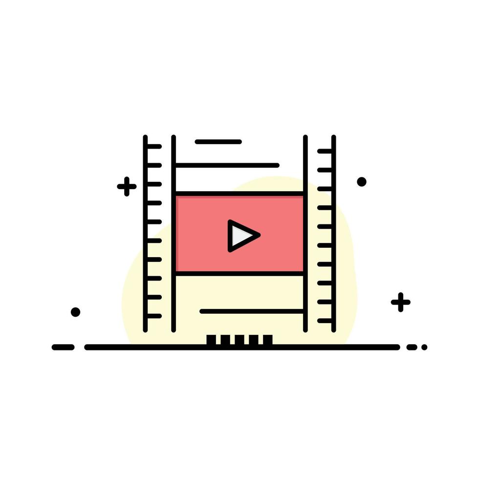 Video Lesson Film Education Business Logo Template Flat Color vector