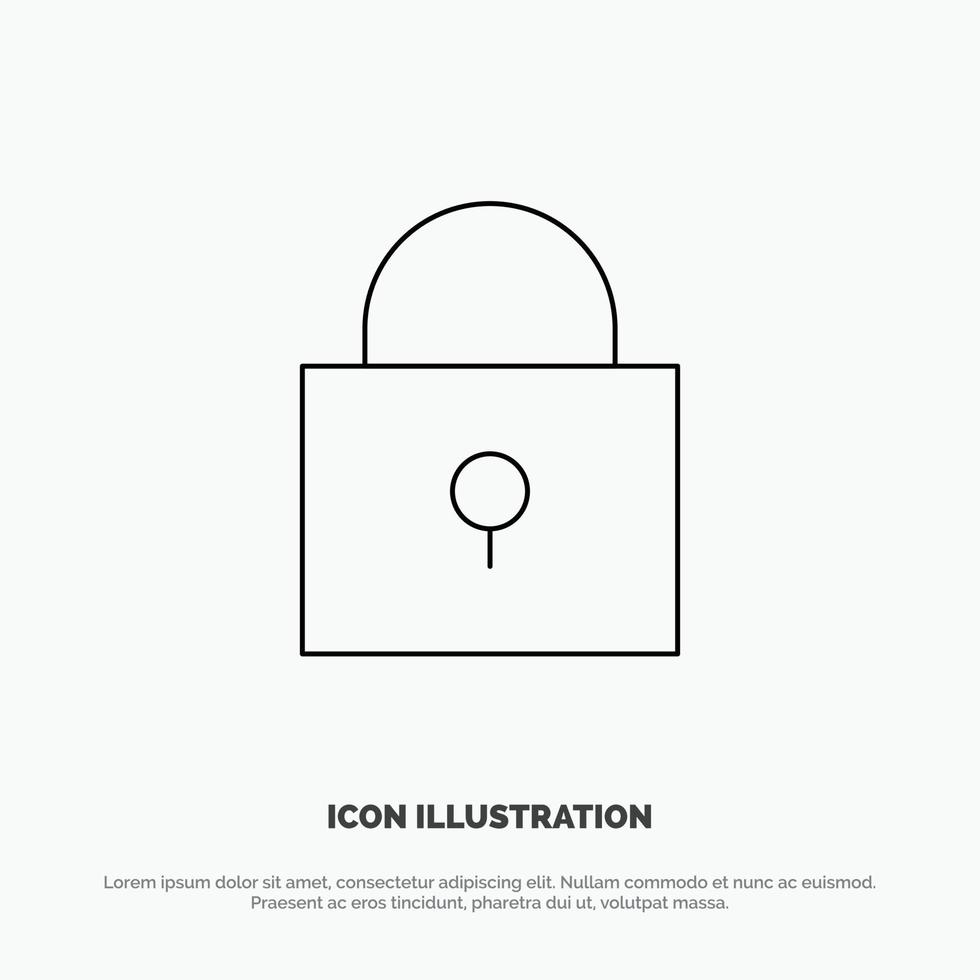 Twitter Lock Locked Line Icon Vector