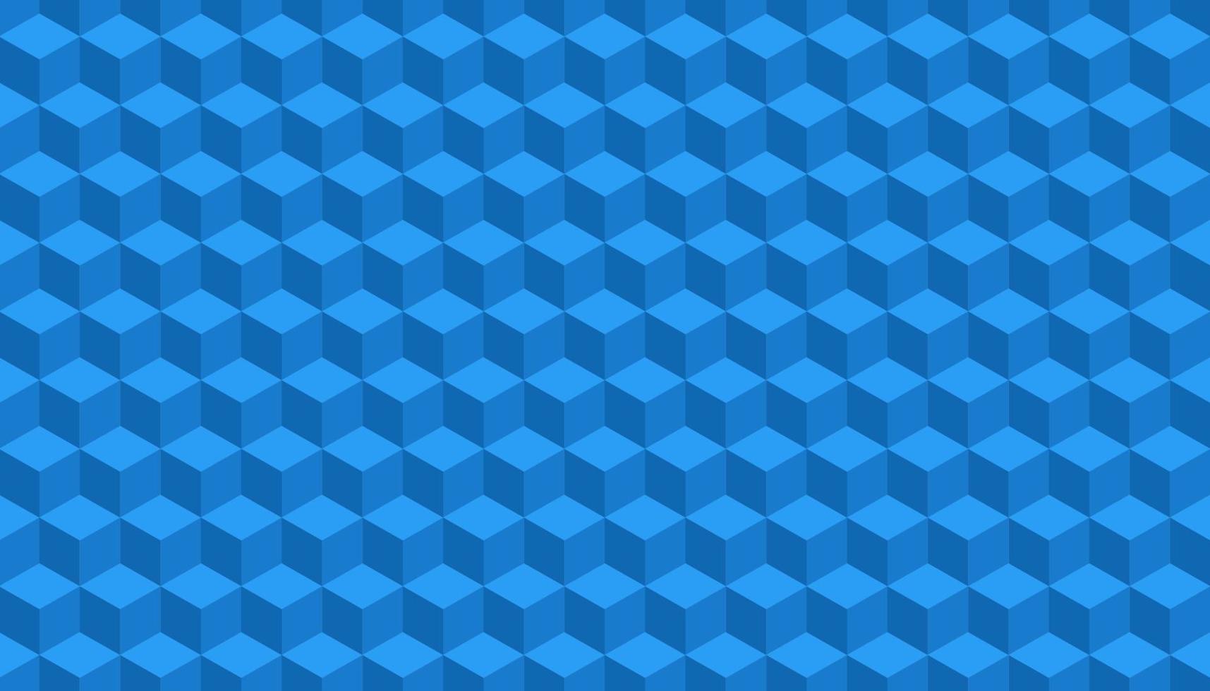 Diseño de patrón de cubo 3d en color azul. ilustración vectorial vector