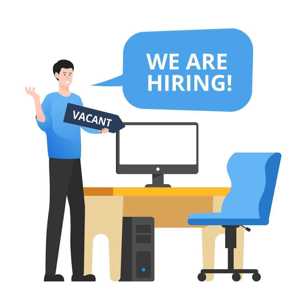 We are hiring. Staffing and recruiting business concept vector