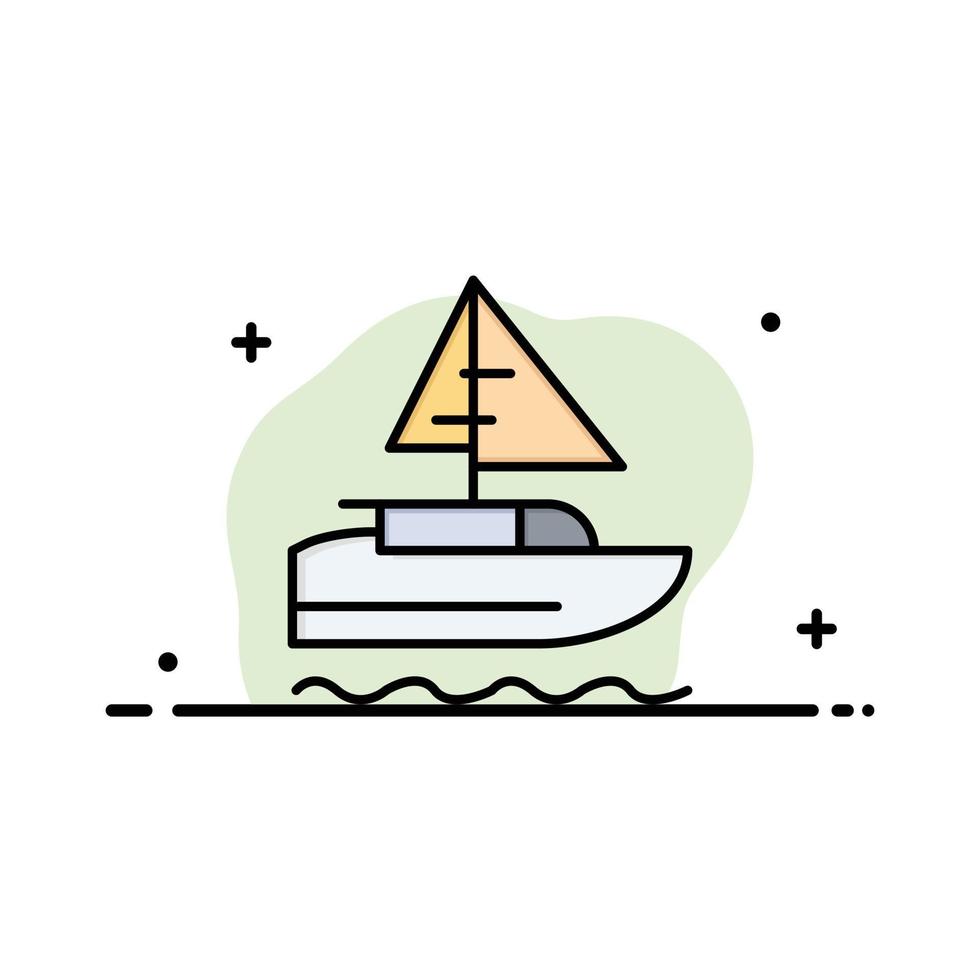 Boat Ship Indian Country  Business Flat Line Filled Icon Vector Banner Template