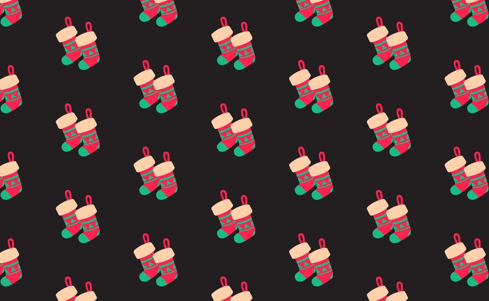 Socks Pattern Background Illustration with Merry Christmas Theme vector