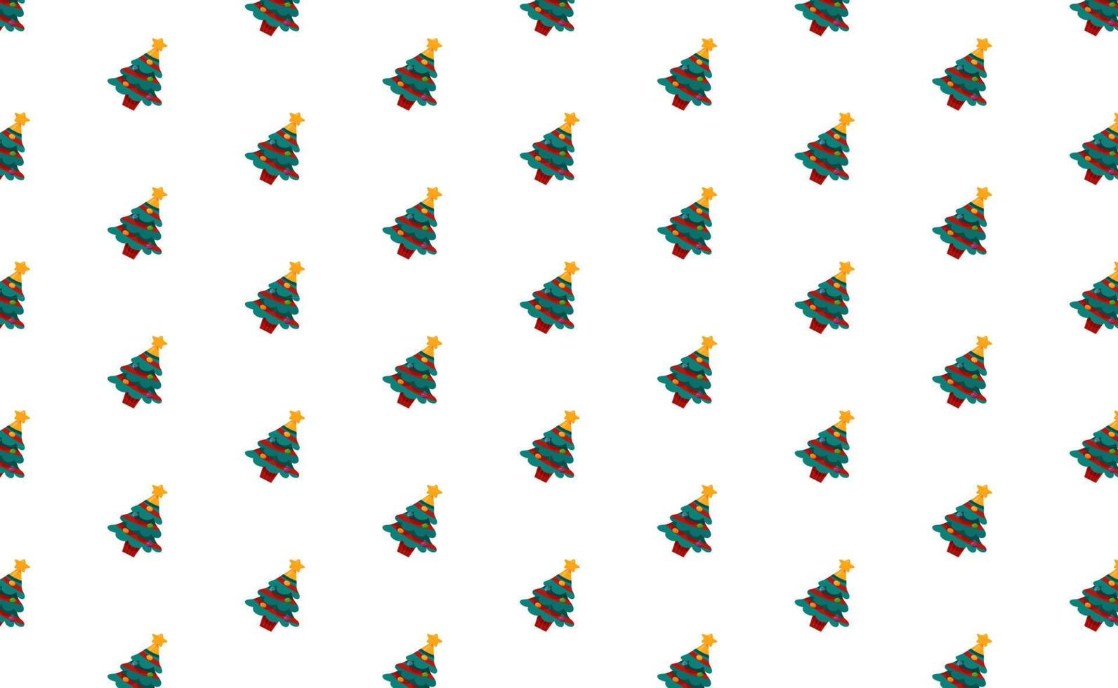 ilustración de fondo de patrón de árbol con tema de feliz navidad vector