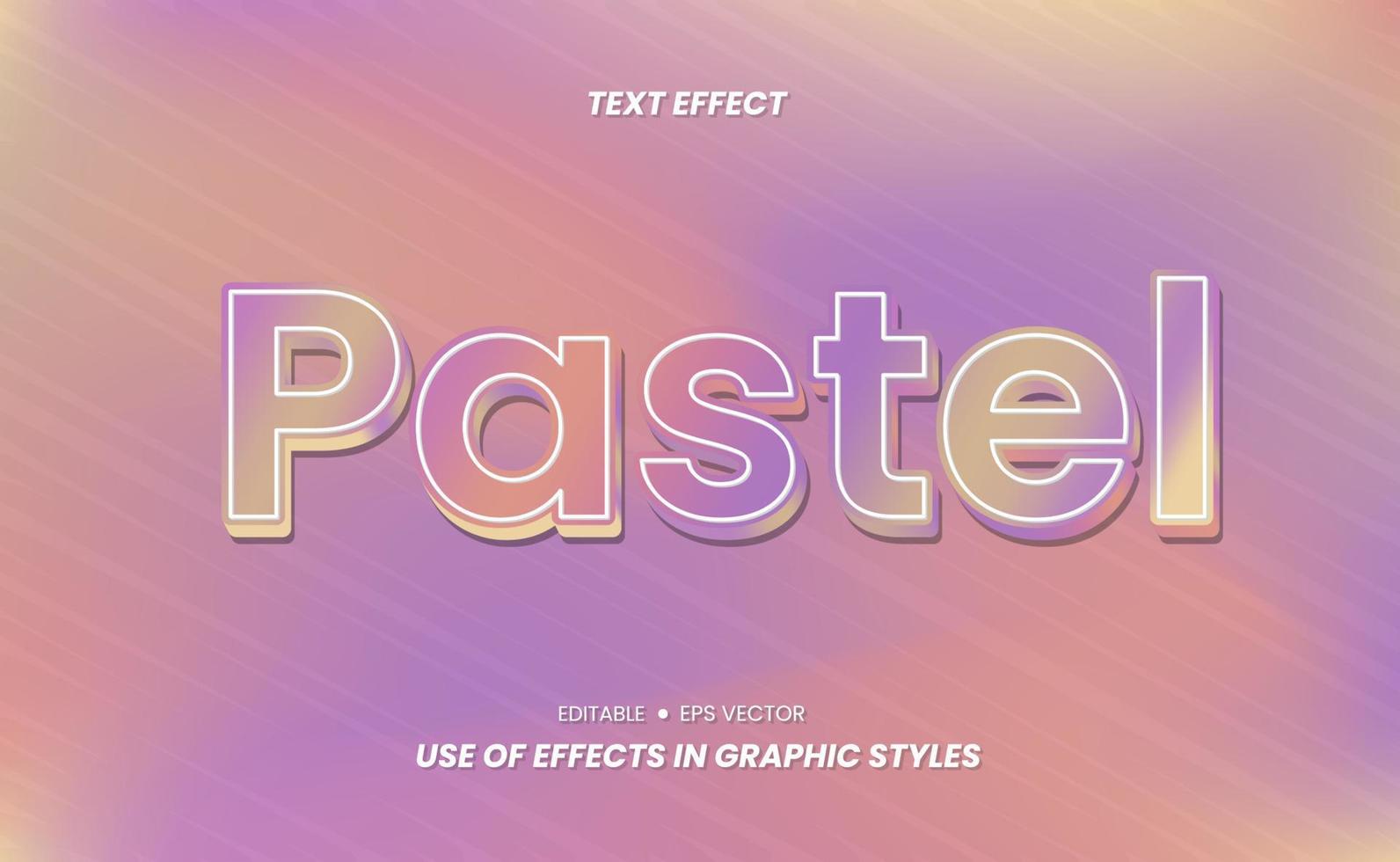Pastel Text Effect - Gold Color Blend. Text can be edited and customized for the purposes of Titles, Covers, Magazines, Ads and More vector