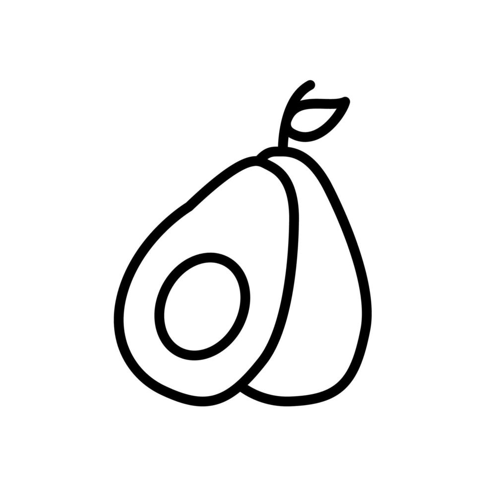 plantilla de vector de diseño de icono de aguacate