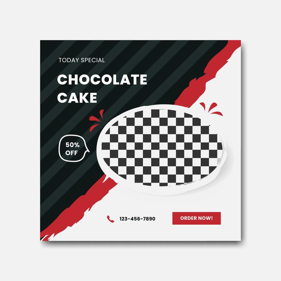 black banner design, special menu banner template with discount. vector