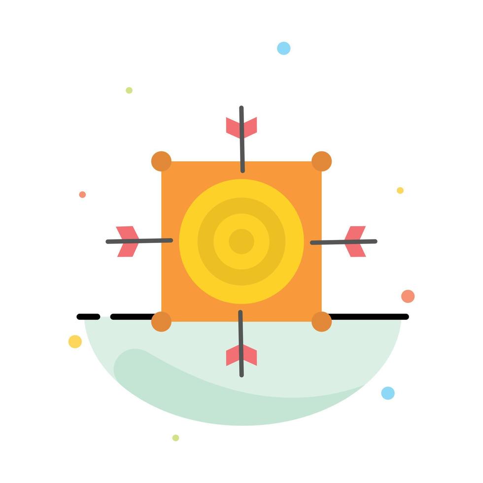 Focus Board Dart Arrow Target Abstract Flat Color Icon Template vector