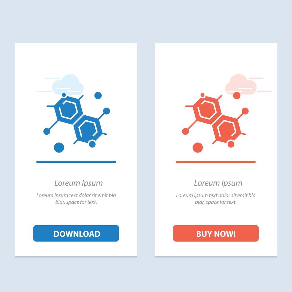 Chemist Molecular Science  Blue and Red Download and Buy Now web Widget Card Template vector