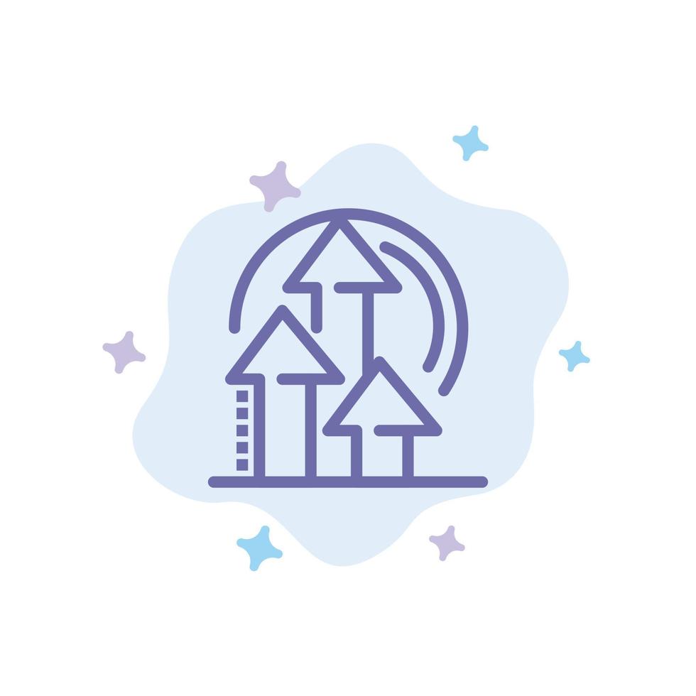 Management Method Performance Product Blue Icon on Abstract Cloud Background vector