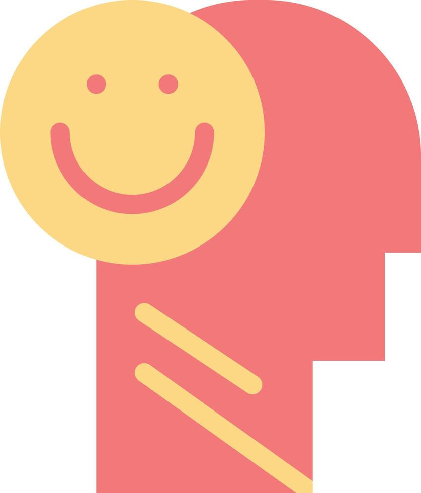 Happiness Happy Human Life Optimism  Flat Color Icon Vector icon banner Template