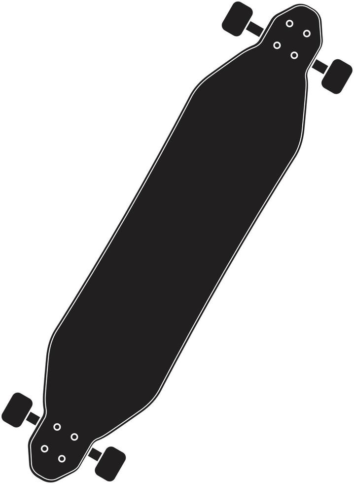 Vector long board skateboard