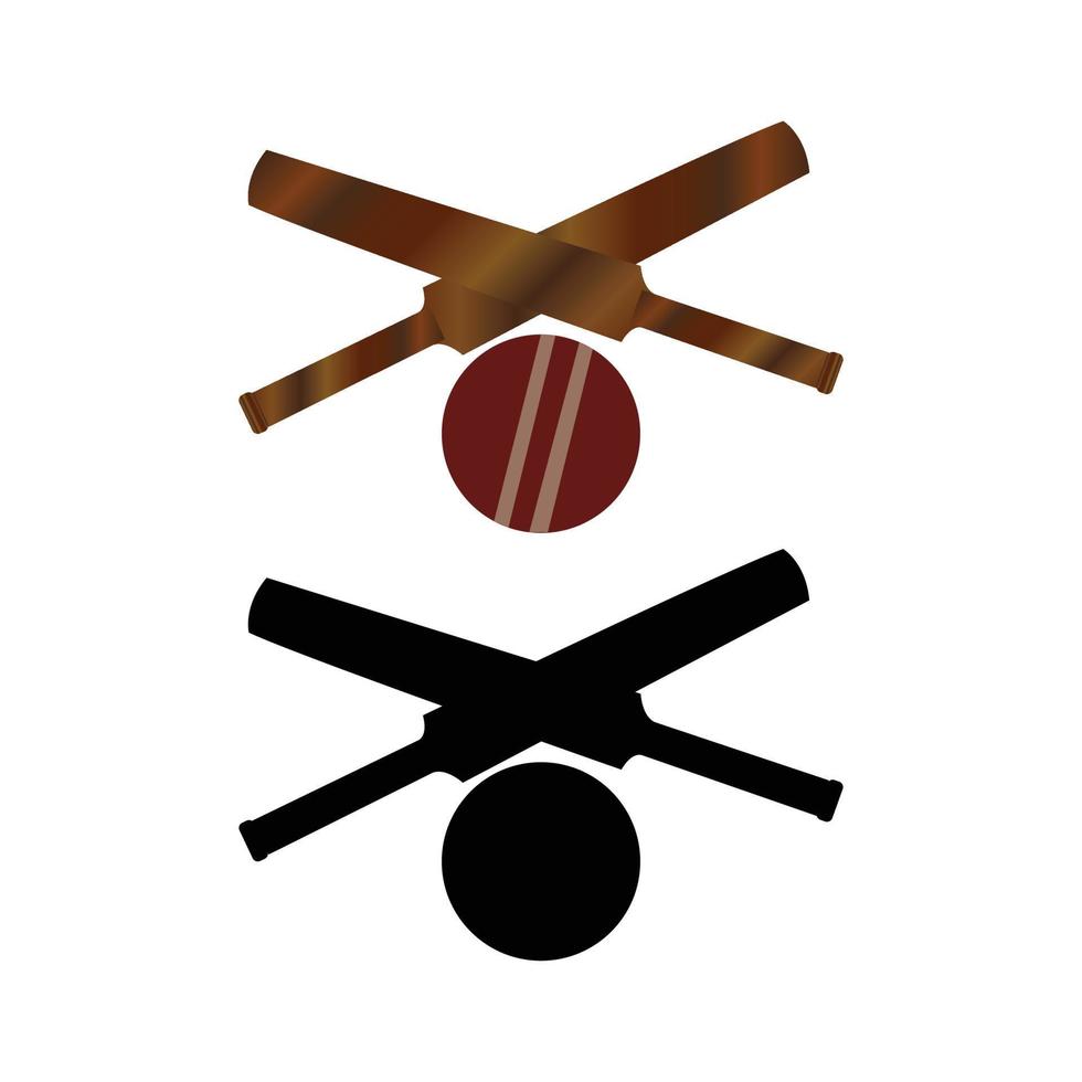cricket bats isolated on white background vector