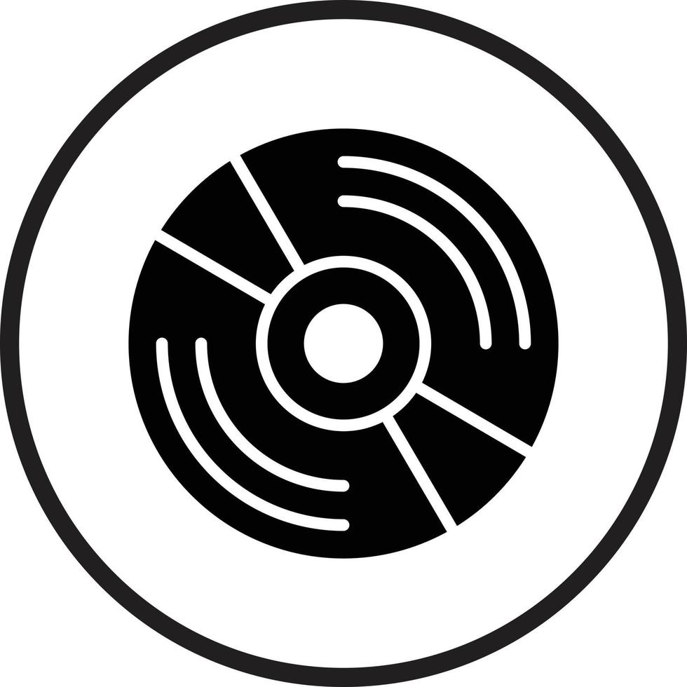 estilo de icono de disco compacto vector