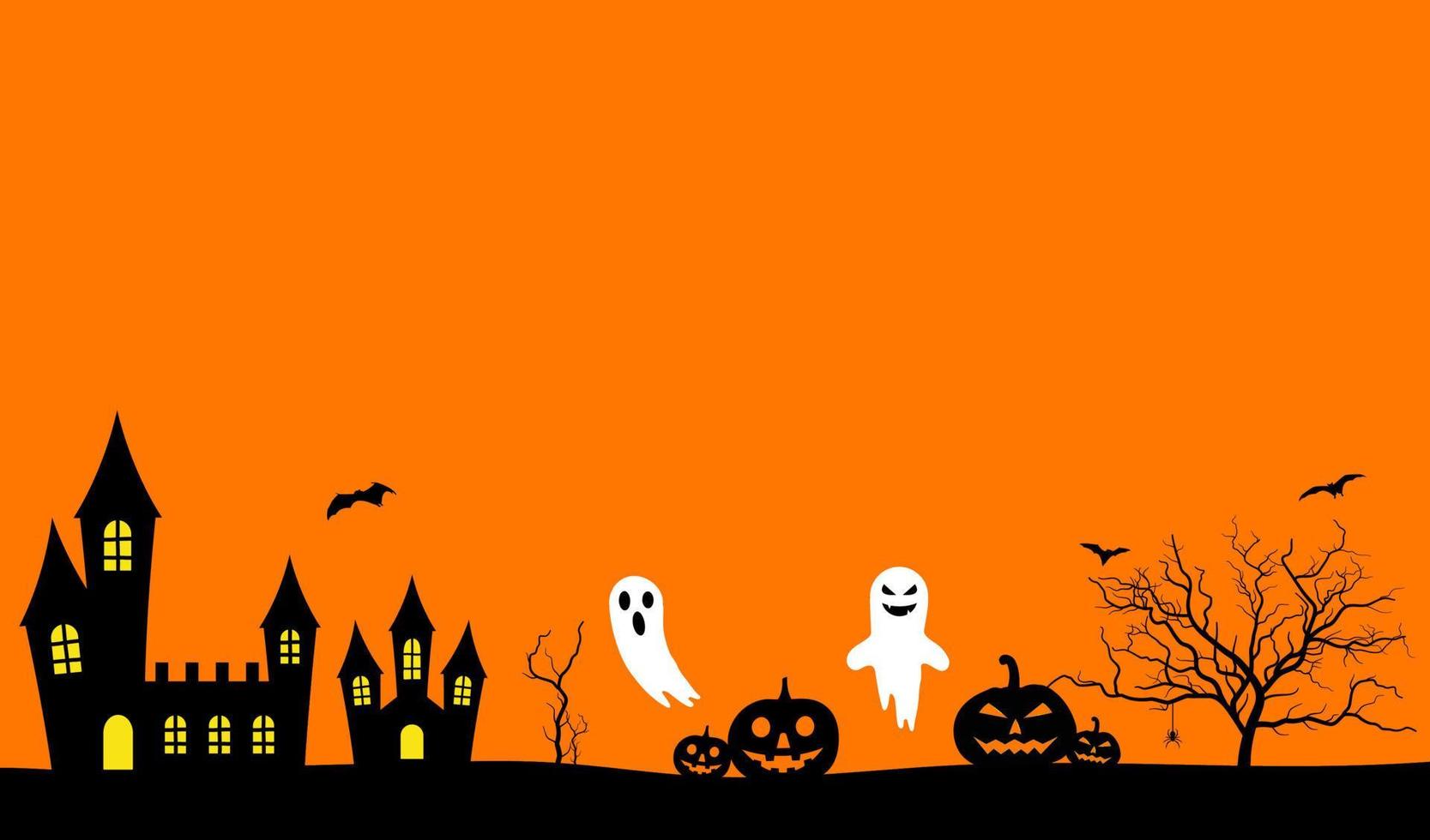 Spooky halloween background illustration vector