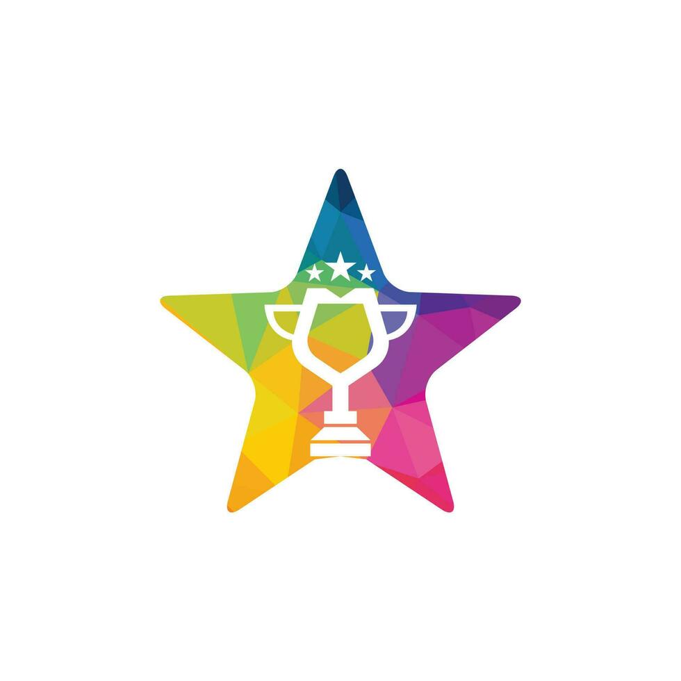 Prize Cup logo design. Trophy icon design. Award logo template vector