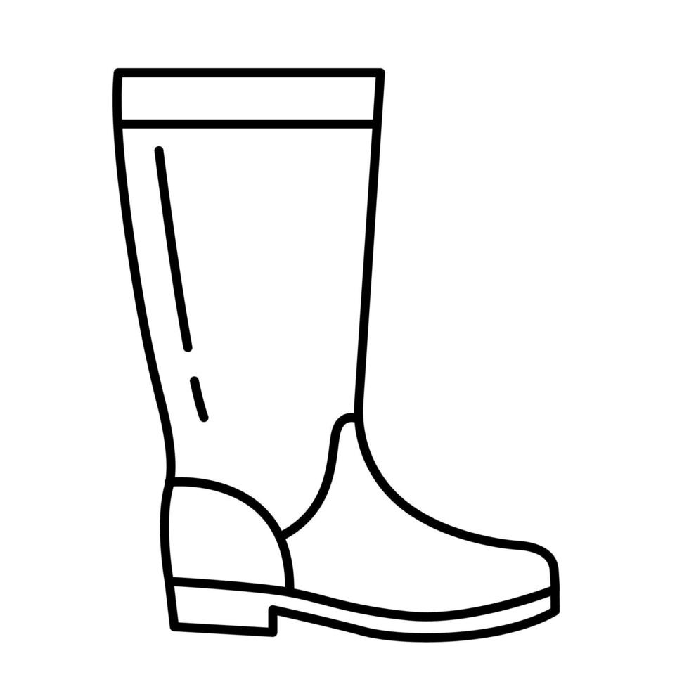 Boot. Autumn icon in line style. Isolated vector illustration.