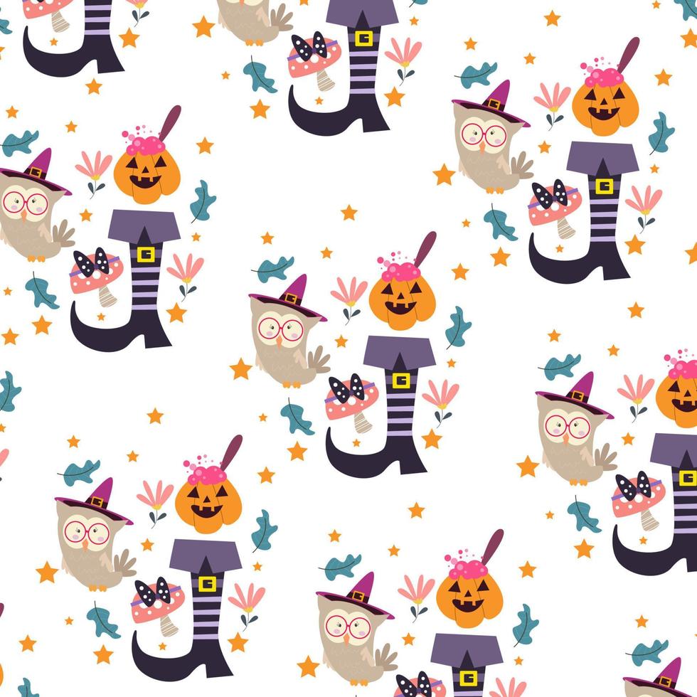 Seamless pattern with halloween perfect for wrapping paper vector