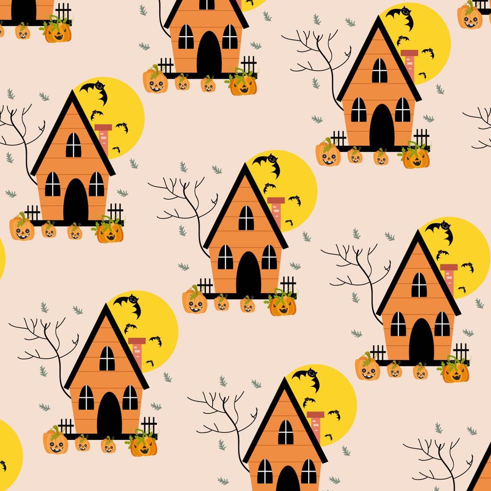 Seamless pattern with halloween perfect for wrapping paper vector