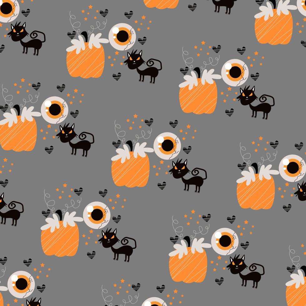 Seamless pattern with halloween perfect for wrapping paper vector