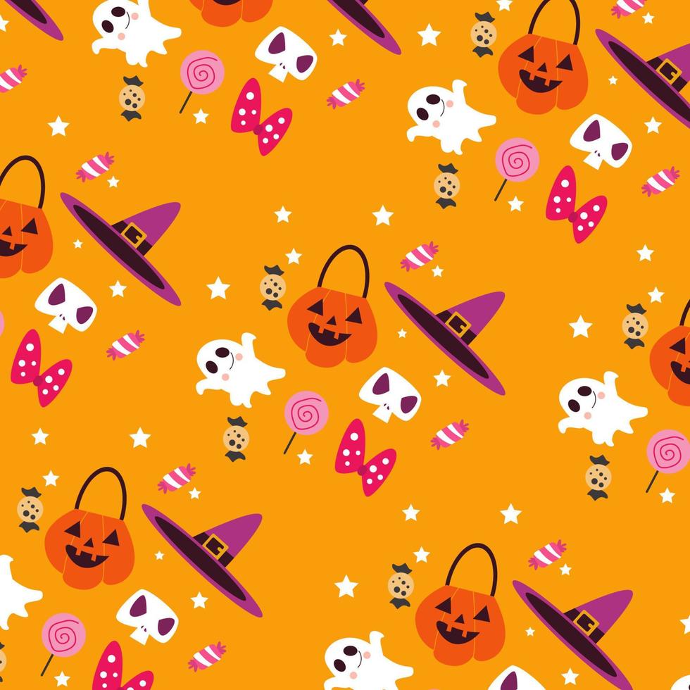 Seamless pattern with halloween perfect for wrapping paper vector